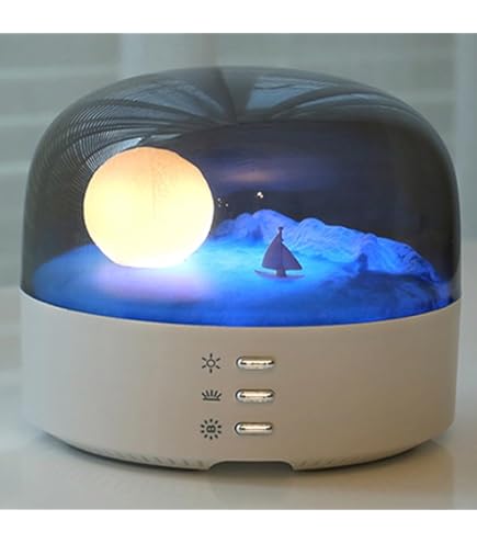 Amazon.co.jp : ANJOGIFT エレガントな月海と雪山 LEDナイトライト